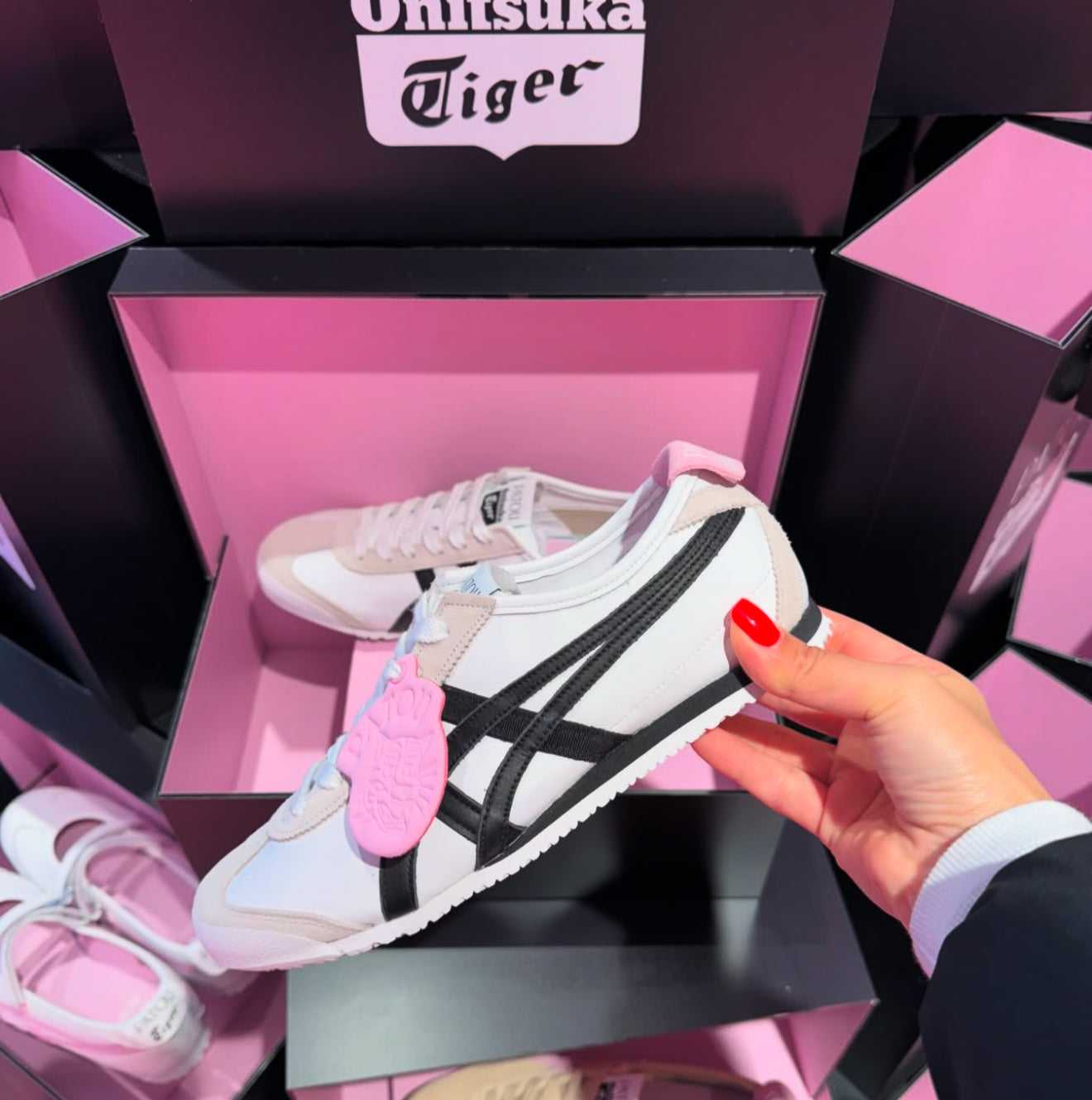 WMNs Patou x Onitsuka Tiger Mexico 66 White Black Pink