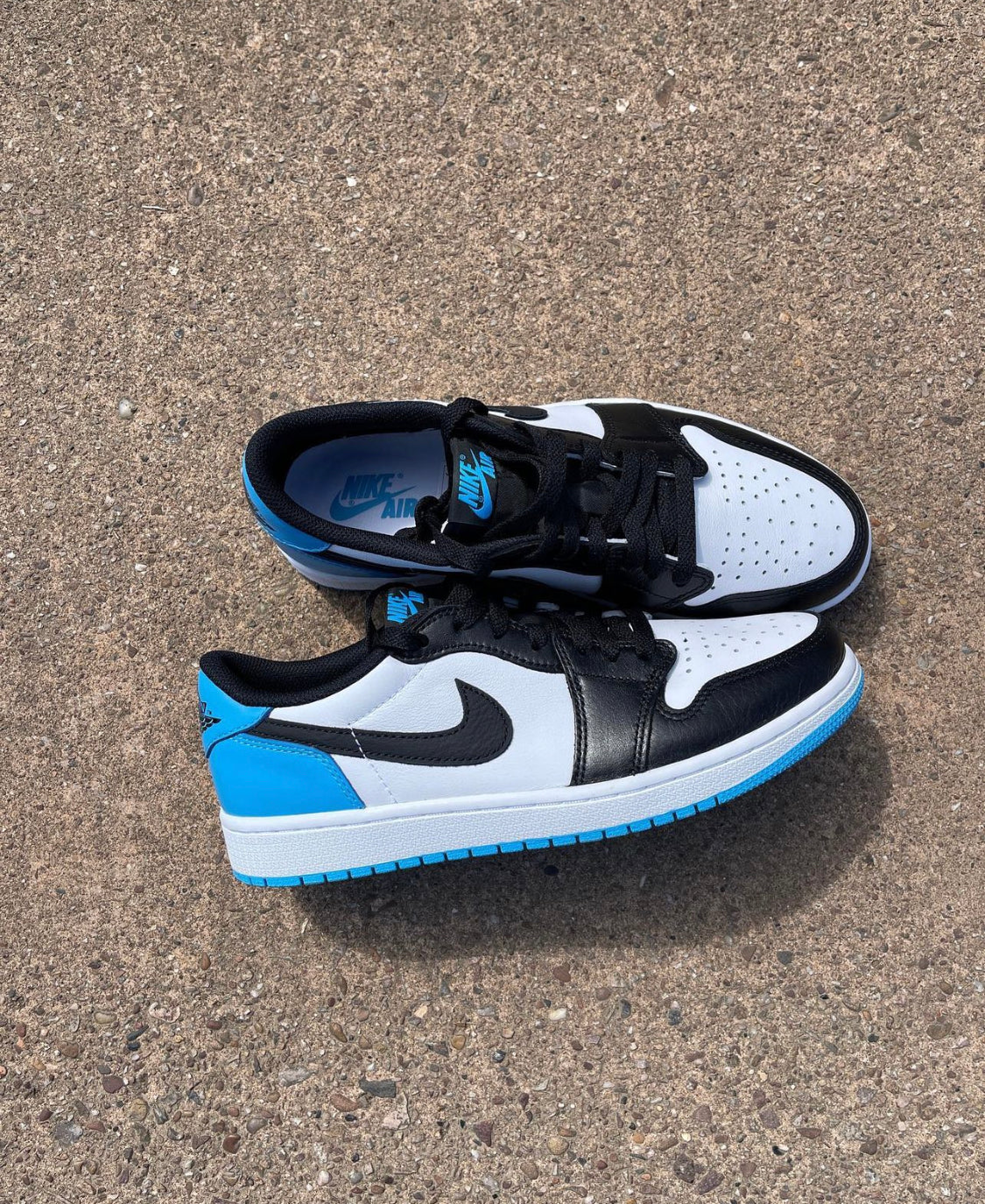 Air Jordan 1 Low Black Dark Powder Blue