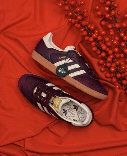 WMNs Samba OG Maroon Gold Metallic