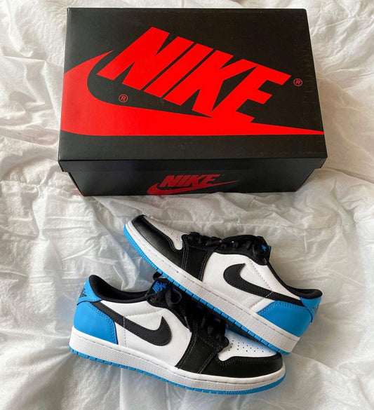 Air Jordan 1 Low Black Dark Powder Blue