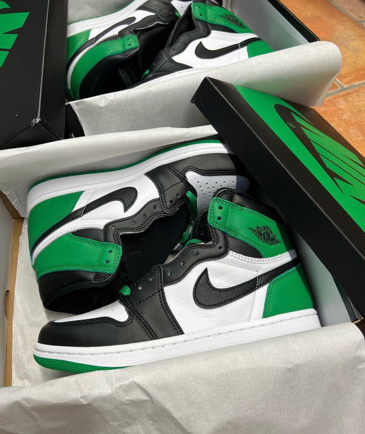 Air Jordan 1 High Black Lucky Green 2