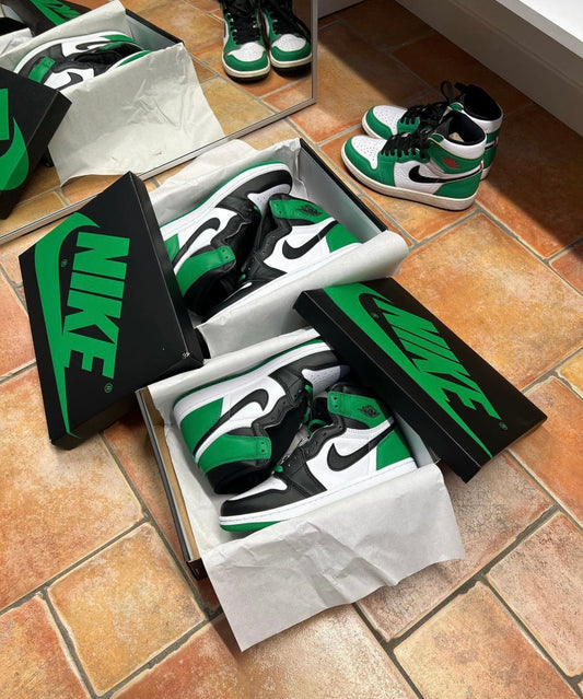 Air Jordan 1 High Black Lucky Green 2