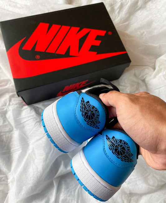 Air Jordan 1 Low Black Dark Powder Blue